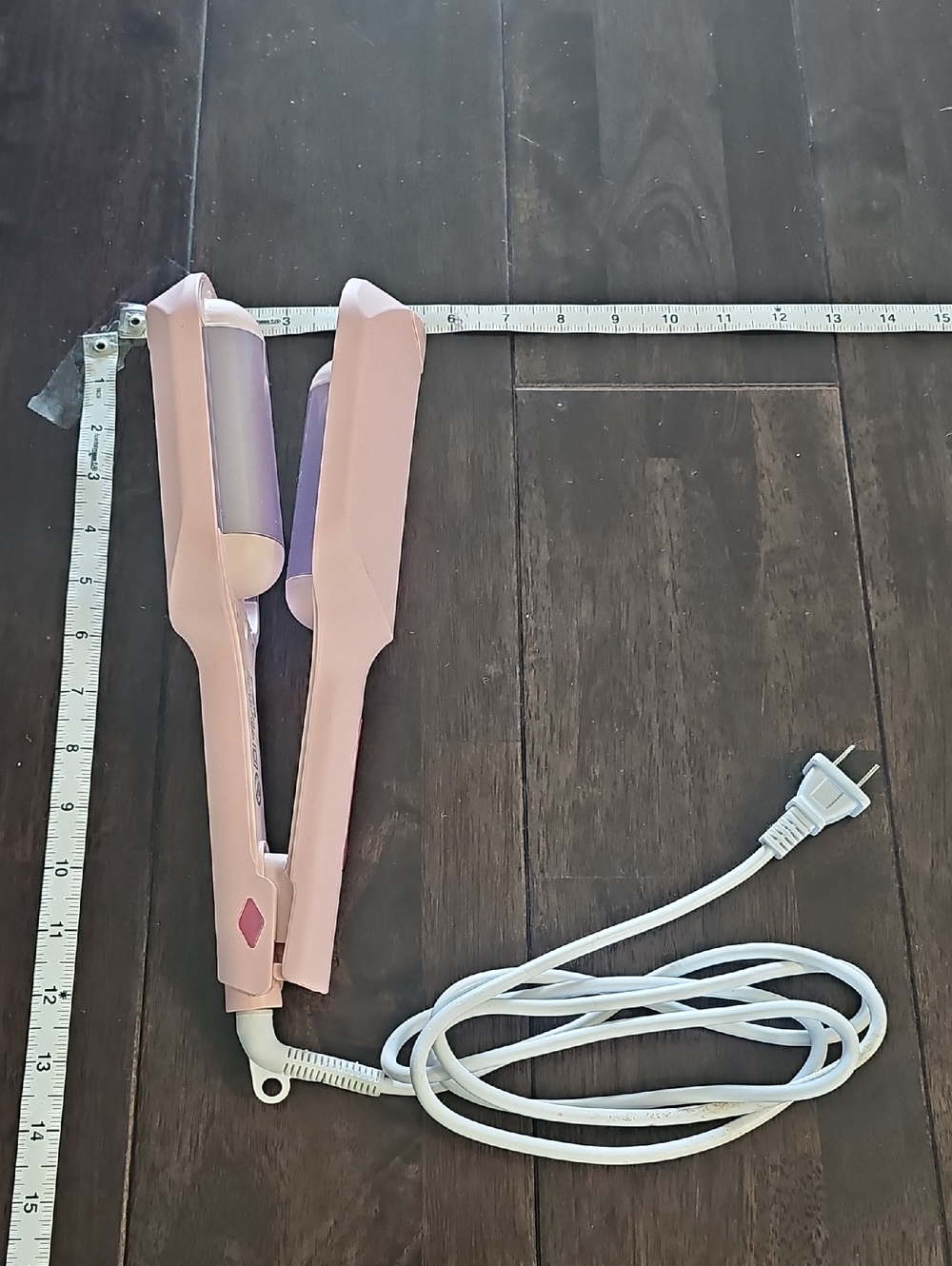Double Ceramic hair waver & crimper tool for creating beach Waves